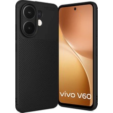 Vivo V60 5g Auto Focus Karbon Kapak - Siyah