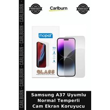 Carlburn Samsung A37 Uyumlu Normal Temperli Cam Ekran Koruyucu Cihaz Telefon Camı Şeffaf