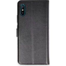 Xiaomi Redmi 9A Kılıf Trend S Plus Kapaklı Kılıf - Siyah