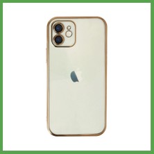 Bezos iPhone 11 Uyumlu Kılıf Lensli Silikon - Gold Mgc