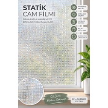 Deconitte Prizmatik Gökkuşağı Efektli Mozaik Desenli Statik Cam Filmi 60CMX100CM Yapışkansız Dekoratif Pencere Kaplaması