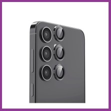 Bezos Samsung Galaxy S25 Plus Uyumlu Raze Metal Kamera Lens - Siyah Atg