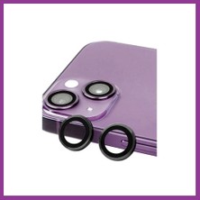 Bezos iPhone 13 Mini Uyumlu Raze Metal Kamera Lens - Siyah Atg