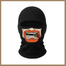 Bezos Unisex Sakallı Puro Baskılı Balaklava 1 Adet Tek Beden Viskoz Kask Içi Outdoor Maske · Renk: Siyah · Beden: Standart 22