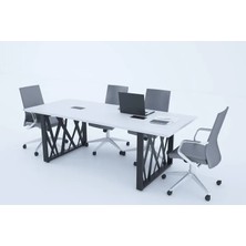 Vivense Karm Toplantı Masası, Beyaz, 220 cm