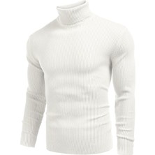 Polizei Erkek Slim Fit Boğazlı Triko Kazak – Esnek Dokulu