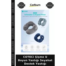 Carlburn Coteci Şişme U Boyun Yastığı Seyahat Destek Yastığı Pratik Tatil Araç