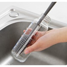 Str Store Ivory Silikon Biberon ve Şişe Temizleme Fırçası - Çizmez Esnek Başlıklı Hijyenik Biberon Fırçası (IVO-9190)