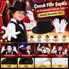 Str Store Çocuk Sahne Performans Seti – Gösteri Fötr Şapka ve Eldiven
