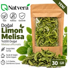 Natvera Doğal Limon Melisa Çayı 30 gr – Kurutulmuş Melisa Yaprağı (Melissa Officinalis) Dökme Bitki Çayı