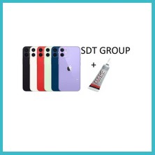Defne Store iPhone 12 Uyumlu Arka Batarya Pil Kapağı Kırmızı (B7000 1 Dfnbez