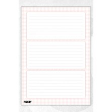 Ficksy A4 Bloknot Çizgili Defter - 50 Yaprak - Memopad - Notepad - Not Defteri - Not Kağıdı