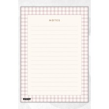 Ficksy A5 Bloknot Çizgili Defter - 50 Yaprak - Memopad - Notepad - Not Defteri - Not Kağıdı