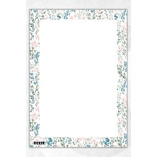 Ficksy A5 Çiçek Bloknot Çizgisiz Defter - 50 Yaprak - Memopad - Notepad - Not Defteri - Not Kağıdı