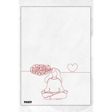 Ficksy A5 Psikoloji Bloknot Çizgisiz Defter - 50 Yaprak - Memopad - Notepad - Not Defteri - Not Kağıdı