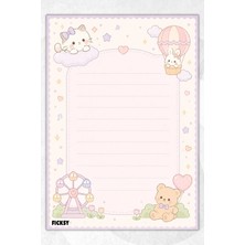 Ficksy A5 Bloknot Çizgili Defter - 50 Yaprak - Memopad - Notepad - Not Defteri - Not Kağıdı
