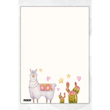 Ficksy A5 Lama Bloknot Çizgisiz Defter - 50 Yaprak - Memopad - Notepad - Not Defteri - Not Kağıdı