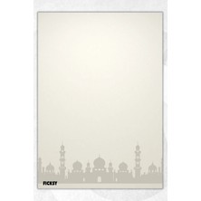 Ficksy A5 Islam Bloknot Çizgisiz Defter - 50 Yaprak - Notepad - Memopad - Not Kağıdı