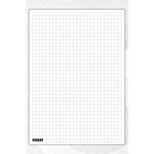 Ficksy A4 Bloknot Kareli Defter - 50 Yaprak - Memopad - Notepad - Not Defteri - Not Kağıdı