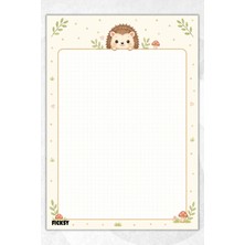 Ficksy A4 Bloknot Kareli Defter - 50 Yaprak - Memopad - Notepad - Not Defteri - Not Kağıdı