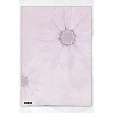 Ficksy A5 Çiçek Bloknot Çizgisiz Defter - 50 Yaprak - Memopad - Notepad - Not Defteri - Not Kağıdı
