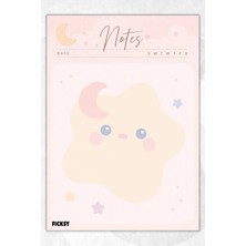 Ficksy A5 Bloknot Çizgisiz Defter - 50 Yaprak - Memopad - Notepad - Not Defteri - Not Kağıdı