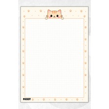 Ficksy A4 Bloknot Kareli Defter - 50 Yaprak - Memopad - Notepad - Not Defteri - Not Kağıdı