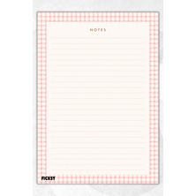 Ficksy A4 Bloknot Çizgili Defter - 50 Yaprak - Memopad - Notepad - Not Defteri - Not Kağıdı