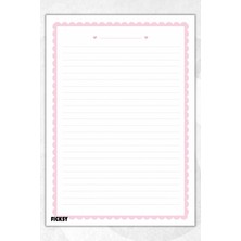 Ficksy A4 Bloknot Çizgili Defter - 50 Yaprak - Memopad - Notepad - Not Defteri - Not Kağıdı