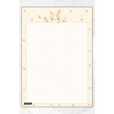 Ficksy A5 Bloknot Kareli Defter - 50 Yaprak - Memopad - Notepad - Not Defteri - Not Kağıdı