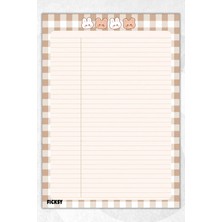 Ficksy A4 Bloknot Çizgili Defter - 50 Yaprak - Memopad - Notepad - Not Defteri - Not Kağıdı