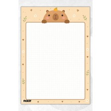 Ficksy A4 Bloknot Kareli Defter - 50 Yaprak - Memopad - Notepad - Not Defteri - Not Kağıdı