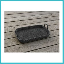 Defne Store 3D Baskı Çok Amaçlı Dekoratif Organizer Tepsisi - Masaüstü Düzenleyici, Banyo ve Mutfak Saklama Tepsisi-Gri Dfnbez