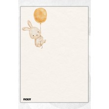 Ficksy A5 Tavşan Bloknot Çizgisiz Defter - 50 Yaprak - Memopad - Notepad - Not Defteri - Not Kağıdı