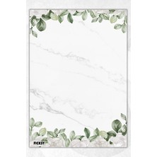 Ficksy A5 Çiçek Bloknot Çizgisiz Defter - 50 Yaprak - Memopad - Notepad - Not Defteri - Not Kağıdı