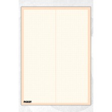 Ficksy A4 Bloknot Kareli Defter - 50 Yaprak - Memopad - Notepad - Not Defteri - Not Kağıdı