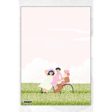 Ficksy A5 Aşk Bloknot Çizgisiz Defter - 50 Yaprak - Memopad - Notepad - Not Defteri - Not Kağıdı