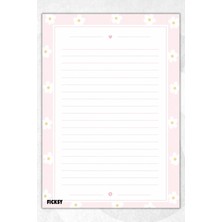 Ficksy A4 Bloknot Çizgili Defter - 50 Yaprak - Memopad - Notepad - Not Defteri - Not Kağıdı