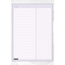 Ficksy A5 Bloknot Çizgili Kareli Defter - 50 Yaprak - Memopad - Notepad - Not Defteri - Not Kağıdı