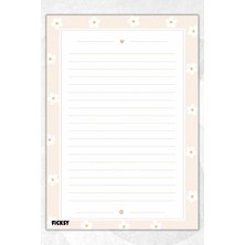 Ficksy A4 Bloknot Çizgili Defter - 50 Yaprak - Memopad - Notepad - Not Defteri - Not Kağıdı