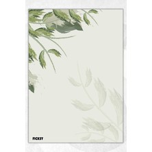 Ficksy A5 Çiçek Bloknot Çizgisiz Defter - 50 Yaprak - Memopad - Notepad - Not Defteri - Not Kağıdı