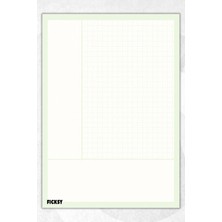 Ficksy A4 Bloknot Kareli Defter - 50 Yaprak - Memopad - Notepad - Not Defteri - Not Kağıdı