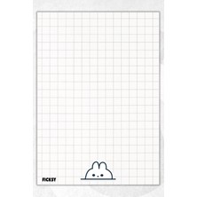 Ficksy A5 Çiçek Bloknot Çizgisiz Defter - 50 Yaprak - Memopad - Notepad - Not Defteri - Not Kağıdı