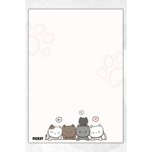Ficksy A5 Çiçek Bloknot Çizgisiz Defter - 50 Yaprak - Memopad - Notepad - Not Defteri - Not Kağıdı