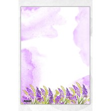 Ficksy A5 Çiçek Bloknot Çizgisiz Defter - 50 Yaprak - Memopad - Notepad - Not Defteri - Not Kağıdı