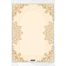 Ficksy A5 Çiçek Bloknot Çizgisiz Defter - 50 Yaprak - Memopad - Notepad - Not Defteri - Not Kağıdı