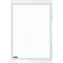 Ficksy A4 Bloknot Kareli Defter - 50 Yaprak - Memopad - Notepad - Not Defteri - Not Kağıdı