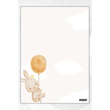 Ficksy A5 Tavşan Bloknot Çizgisiz Defter - 50 Yaprak - Memopad - Notepad - Not Defteri - Not Kağıdı