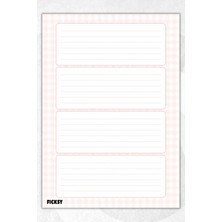 Ficksy A4 Bloknot Çizgili Defter - 50 Yaprak - Memopad - Notepad - Not Defteri - Not Kağıdı