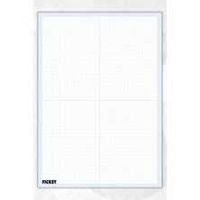Ficksy A4 Bloknot Kareli Defter - 50 Yaprak - Memopad - Notepad - Not Defteri - Not Kağıdı